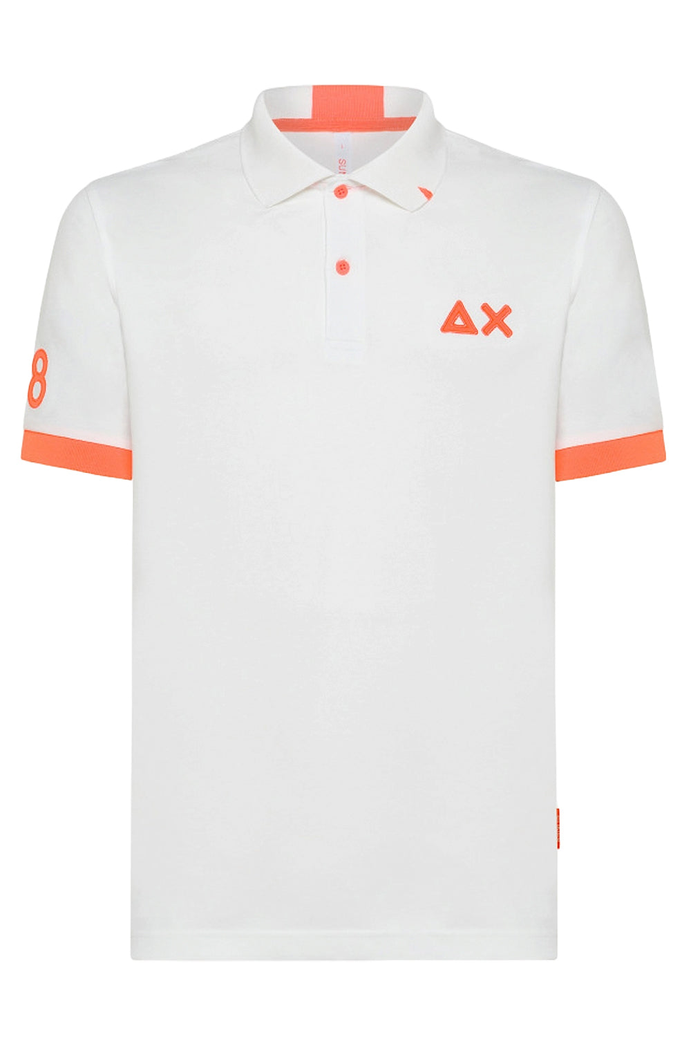 SUN 68 Polo con logo fluo SUN 68