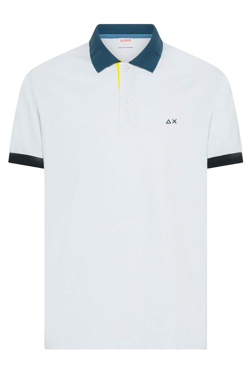 SUN68 Polo con colletto a contrasto in cotone