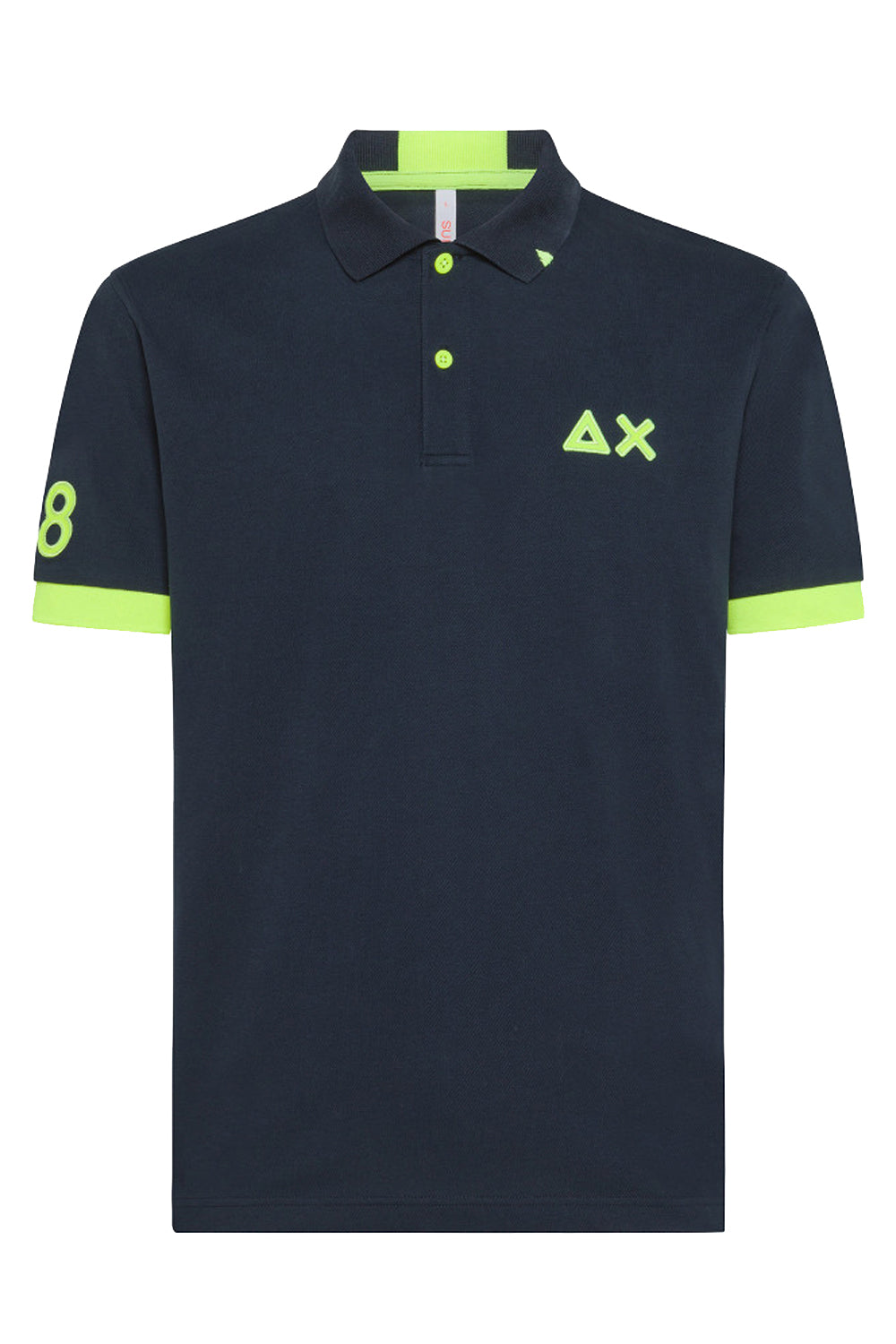 SUN 68 Polo con logo fluo