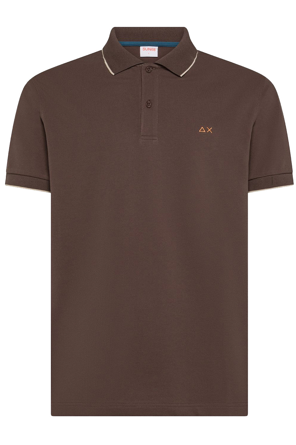 SUN68 Polo con dettagli a contrasto in cotone