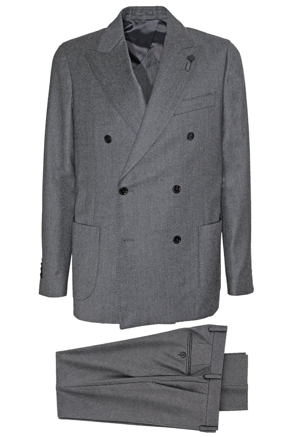 LARDINI Abito doppiopetto in lana e cashmere