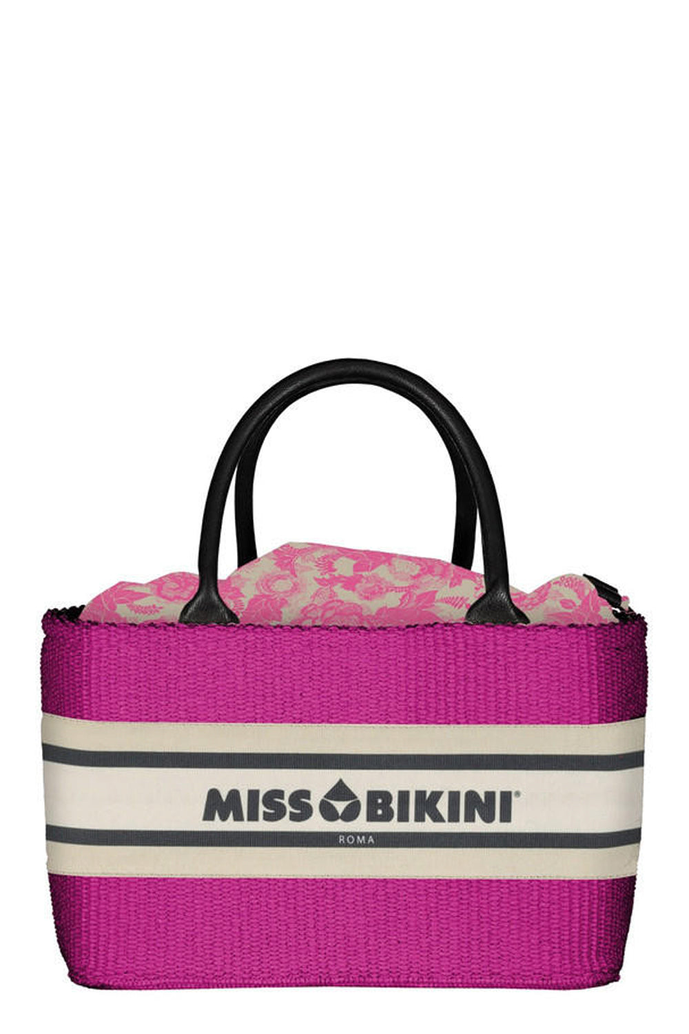 MISSBIKINI Borsa in paglia con fascia logo