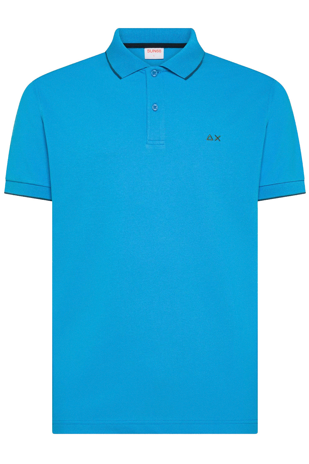 SUN68 Polo con dettagli a contrasto in cotone