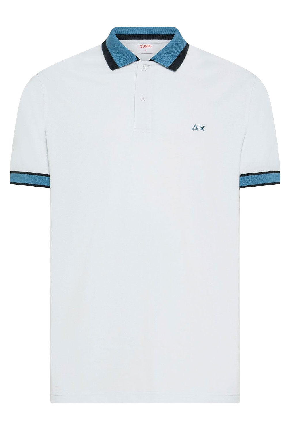 SUN68 Polo con righe a contrasto in cotone
