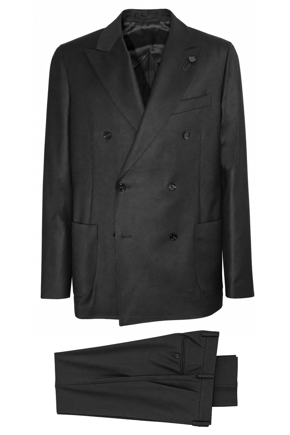 LARDINI Abito doppiopetto in lana e cashmere