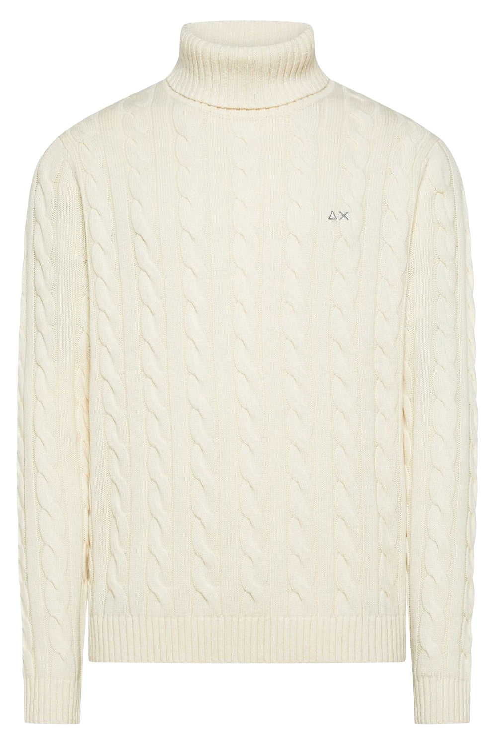 SUN 68 Maglia dolcevita in misto lana a trecce