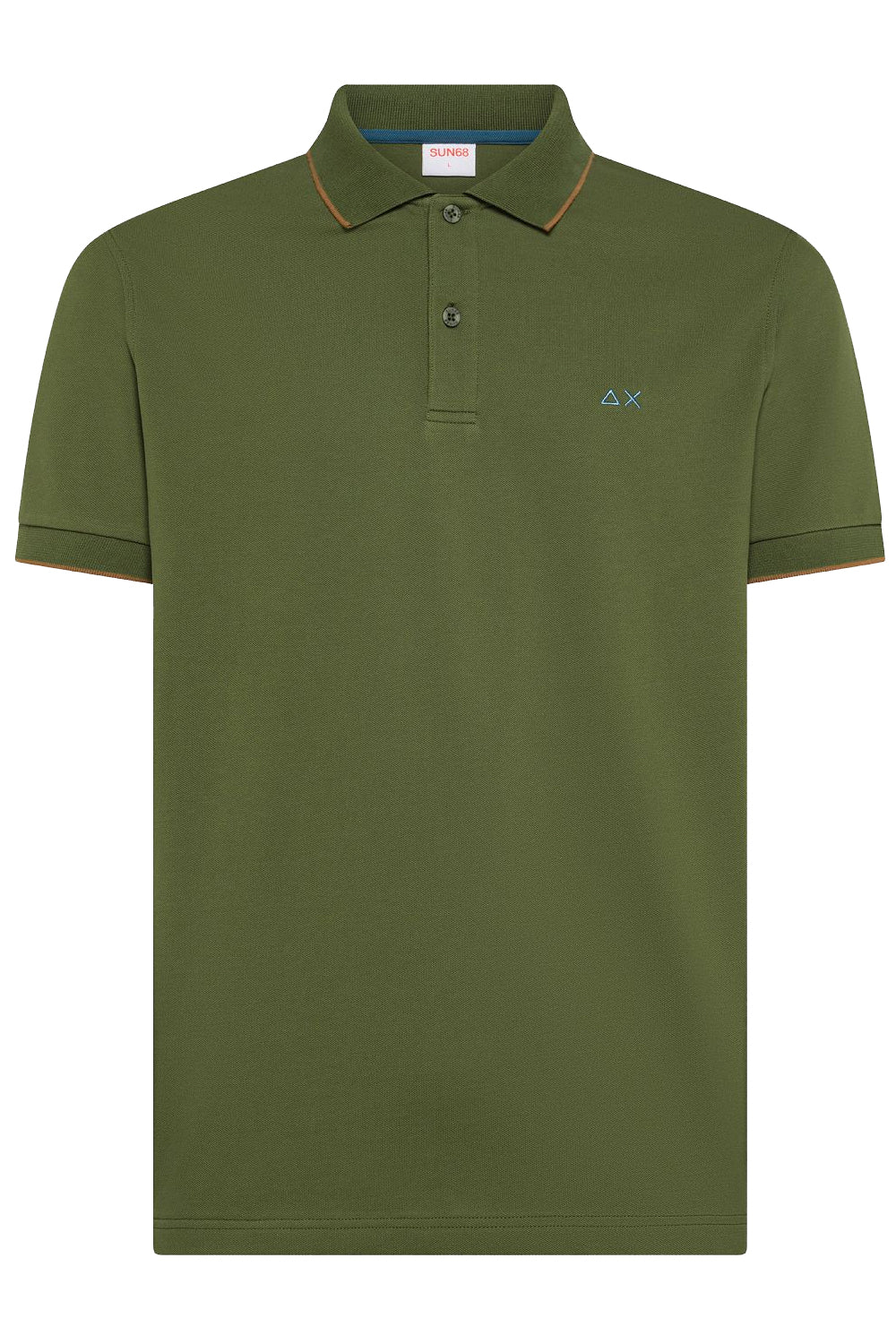 SUN68 Polo con dettagli a contrasto in cotone