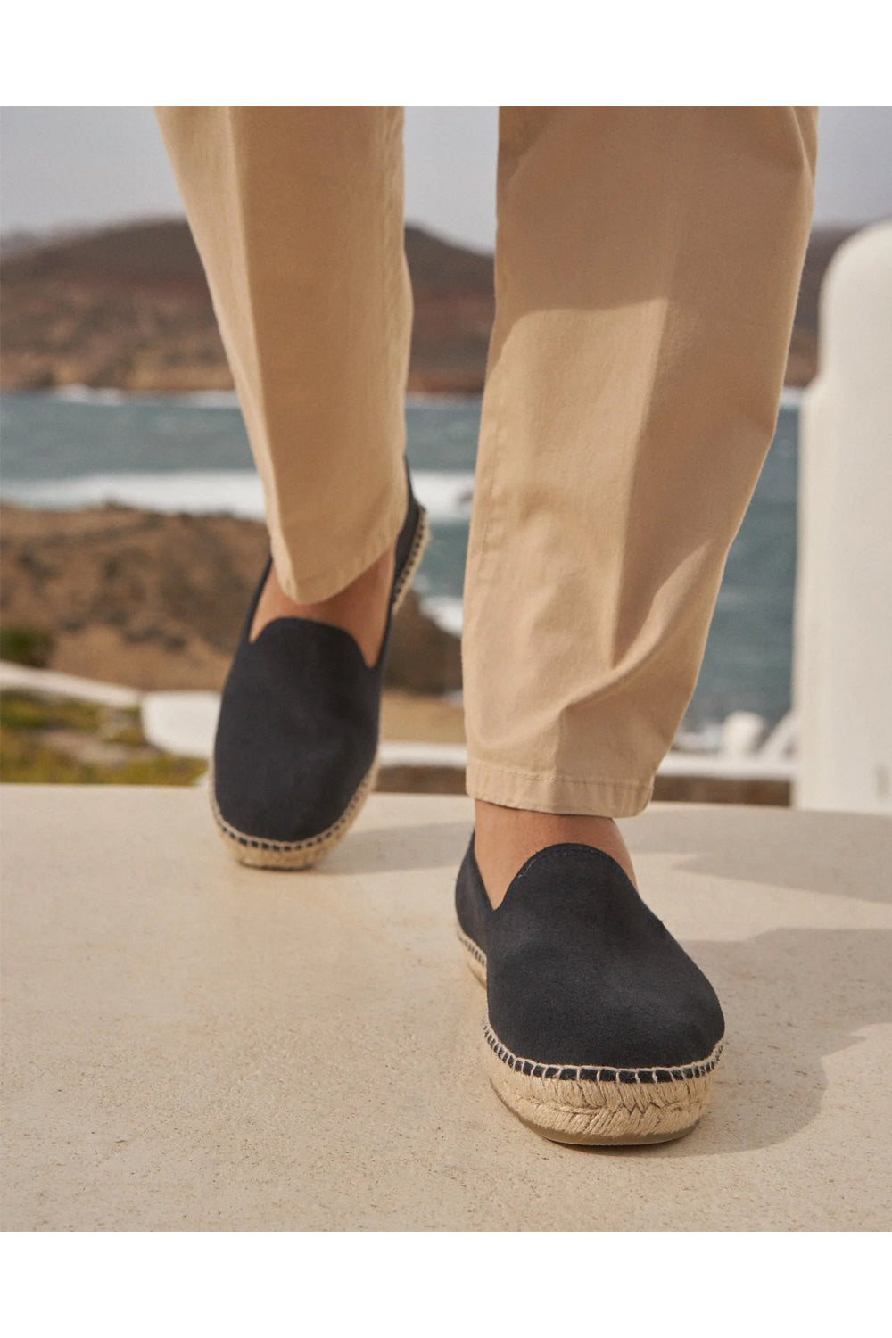 MANEBI Espadrilas in suede con suola in iuta