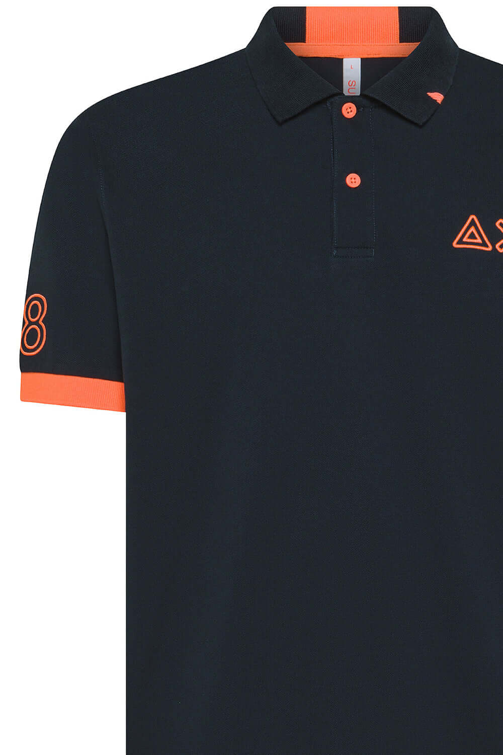 SUN68 Polo con logo fluo Uncategorized SUN 68