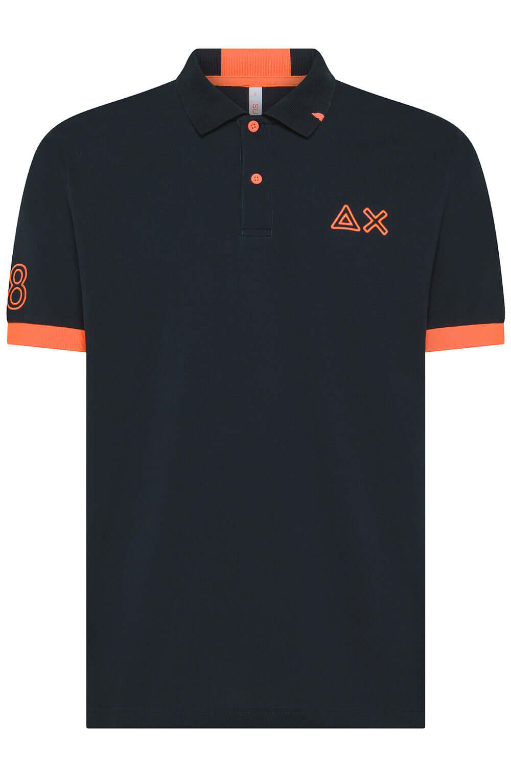 SUN68 Polo con logo fluo Uncategorized SUN 68