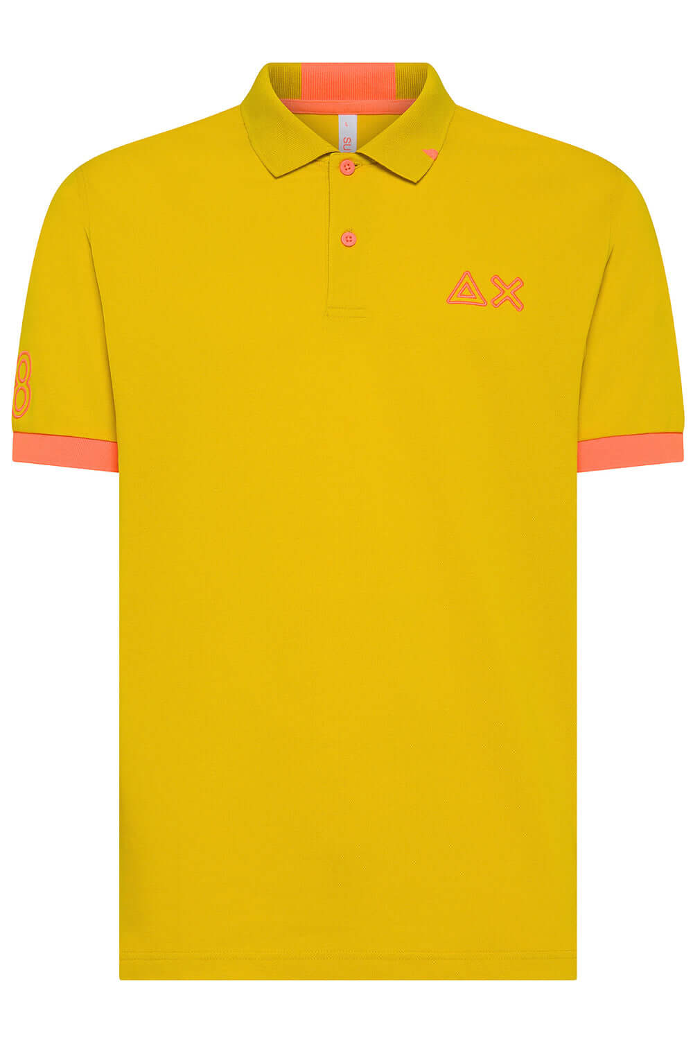 SUN68 Polo con logo fluo Uncategorized SUN 68