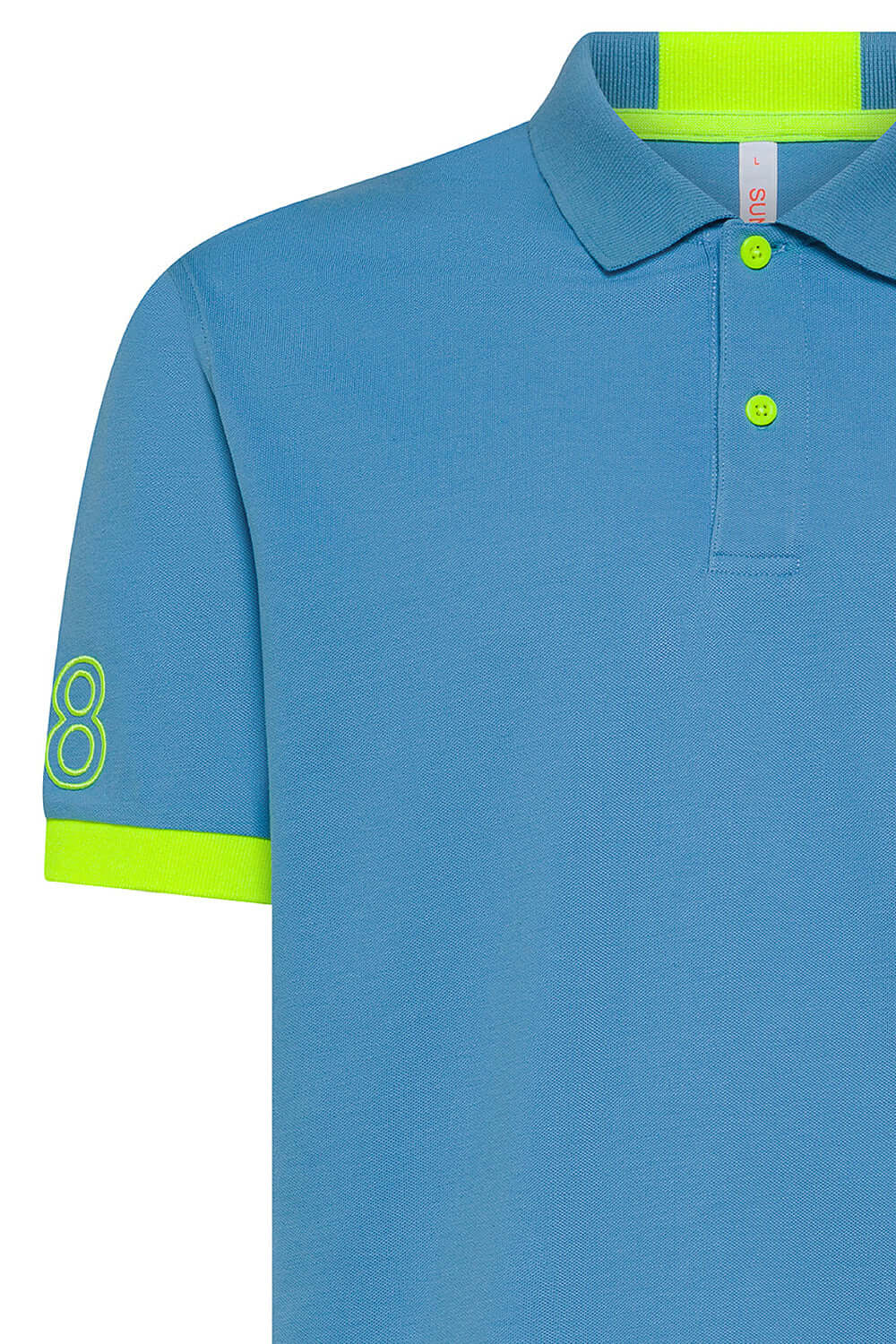 SUN68 Polo con logo fluo Uncategorized SUN 68