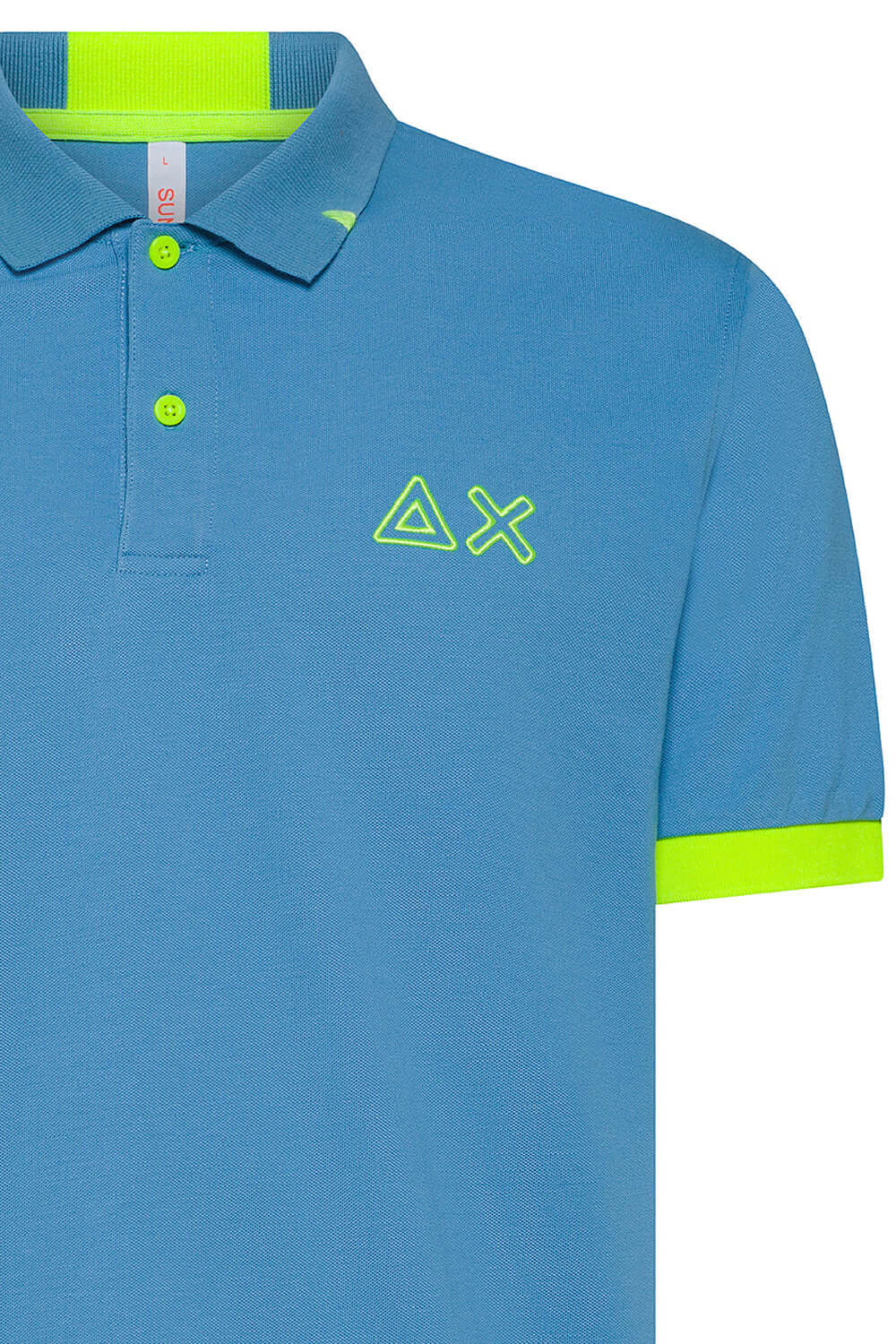 SUN68 Polo con logo fluo Uncategorized SUN 68