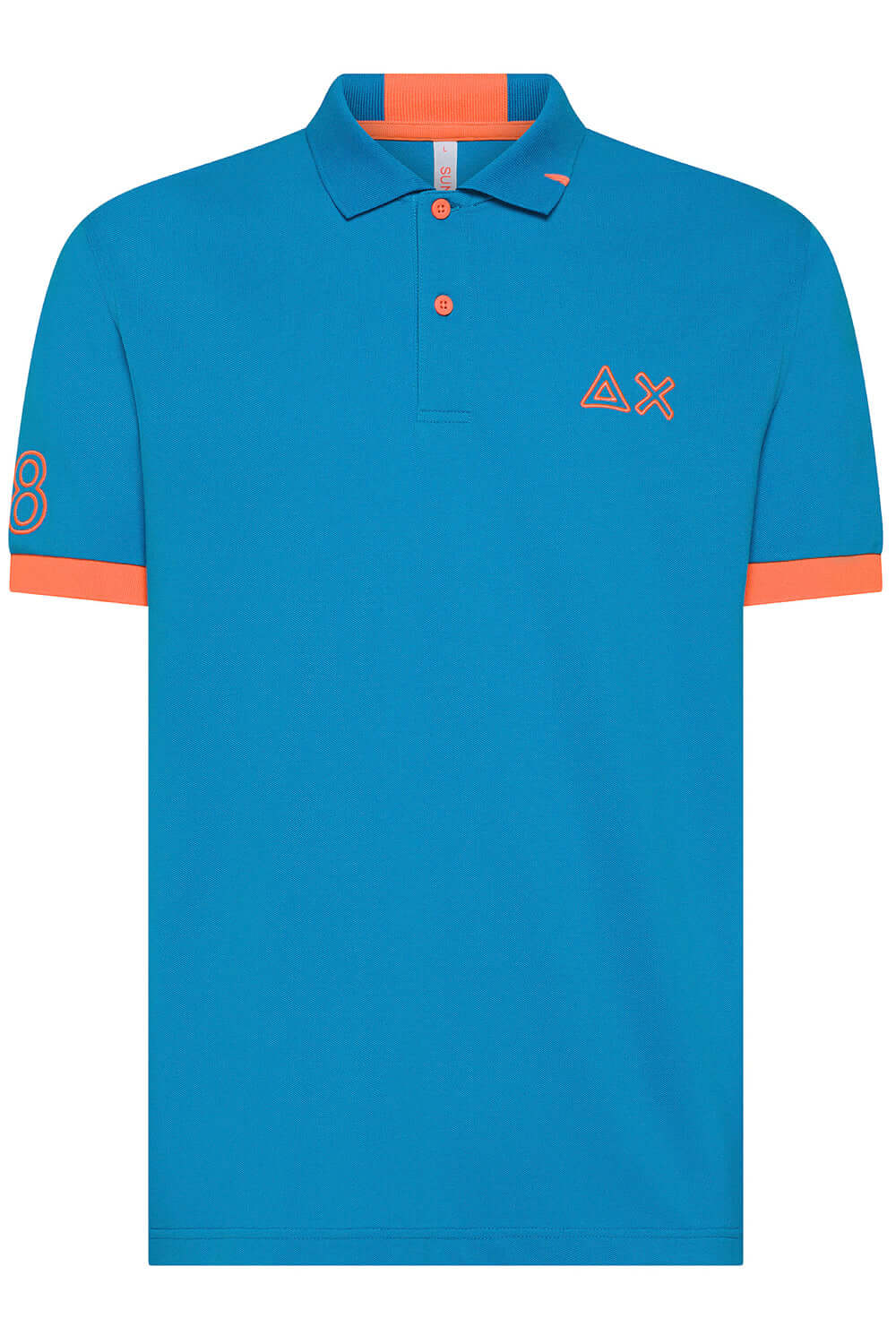 SUN68 Polo con logo fluo Uncategorized SUN 68