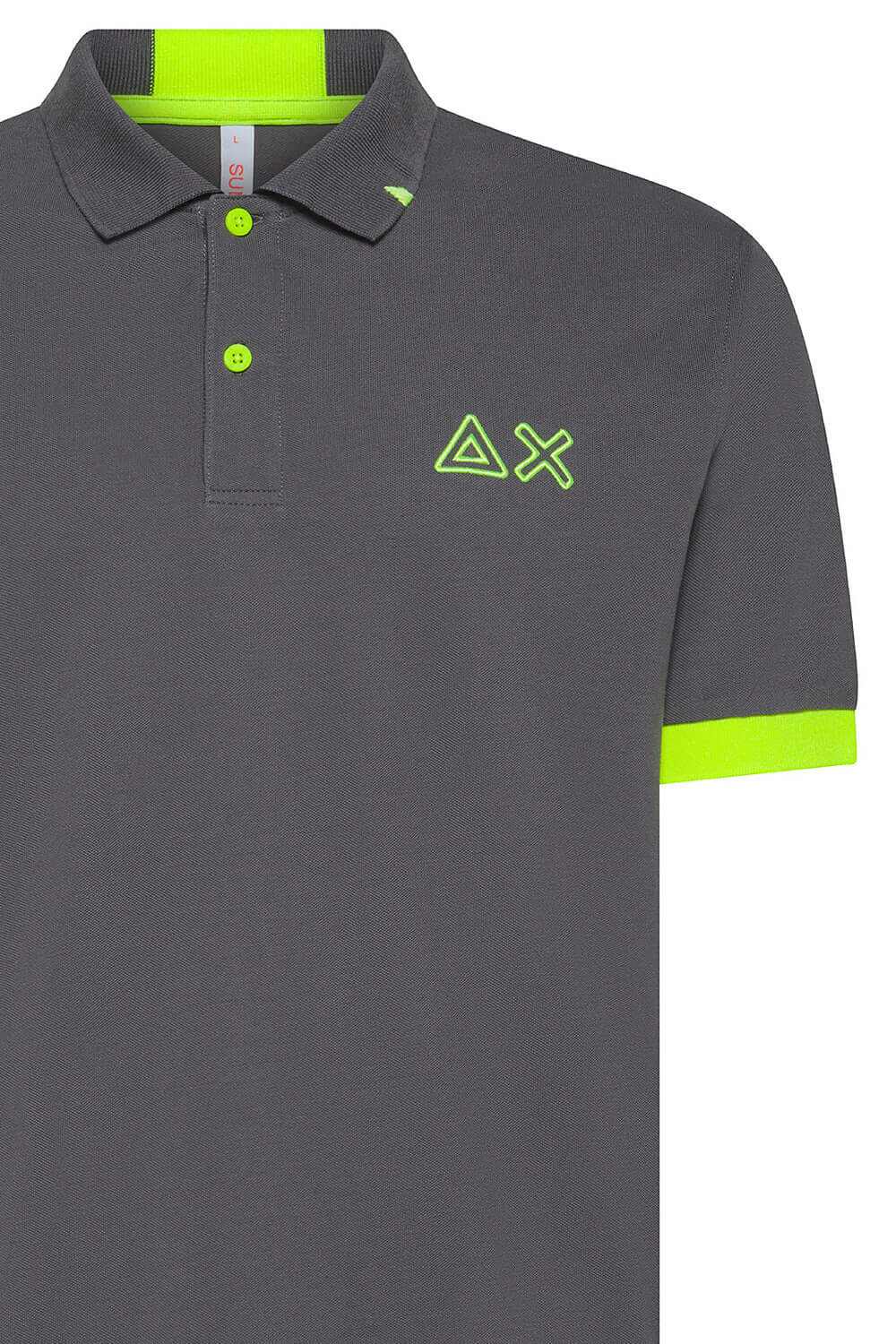 SUN68 Polo con logo fluo Uncategorized SUN 68