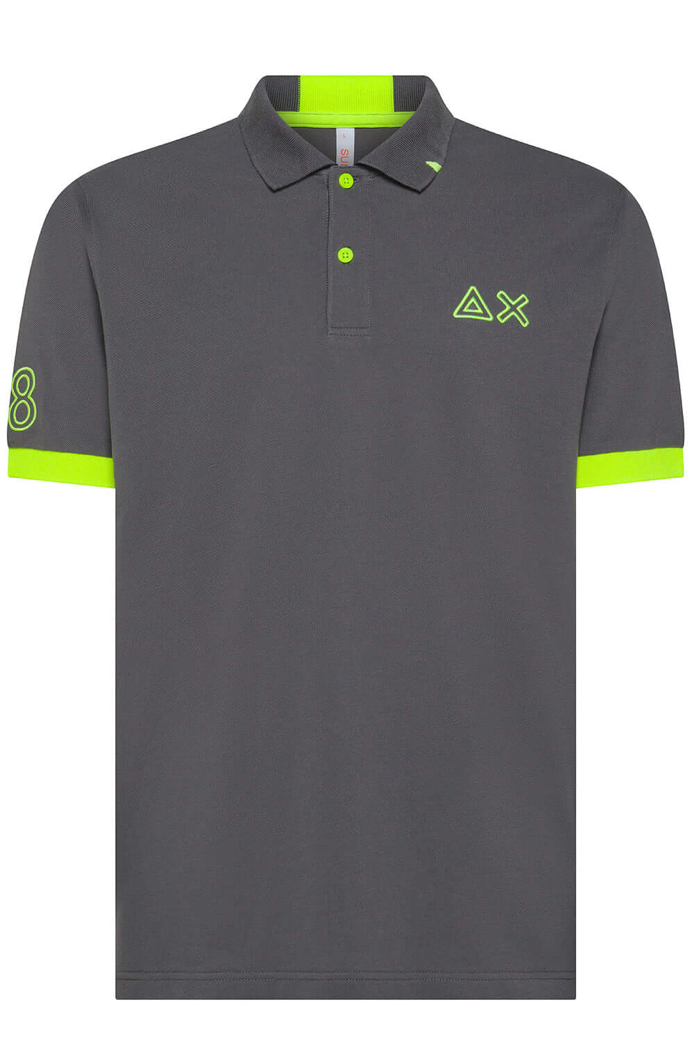 SUN68 Polo con logo fluo Uncategorized SUN 68