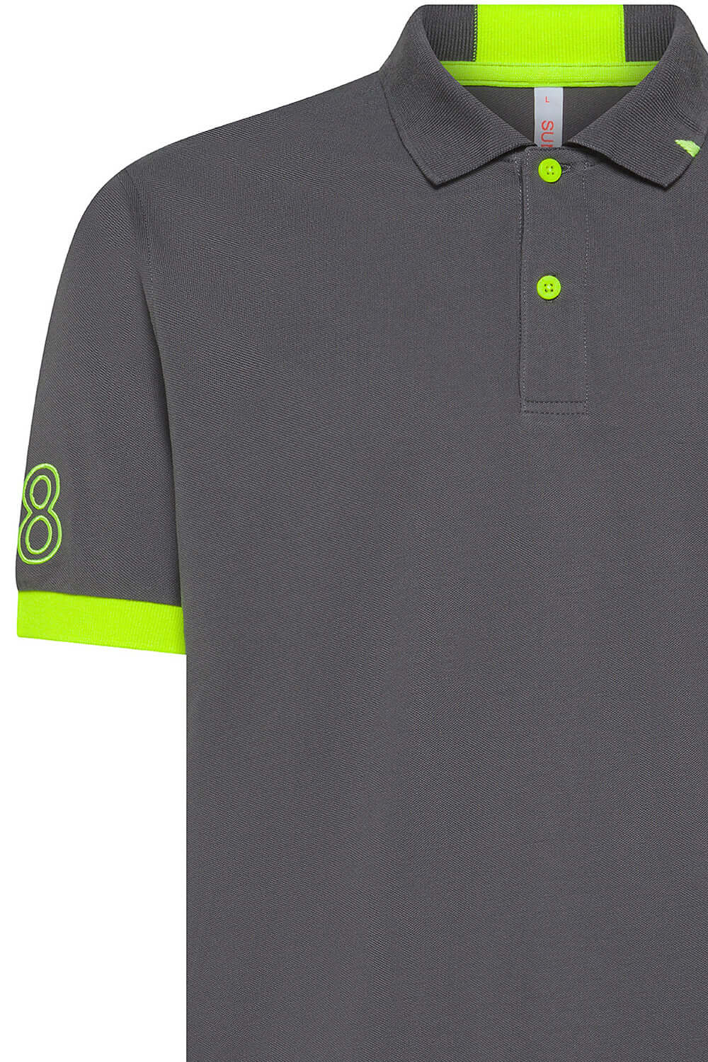 SUN68 Polo con logo fluo Uncategorized SUN 68