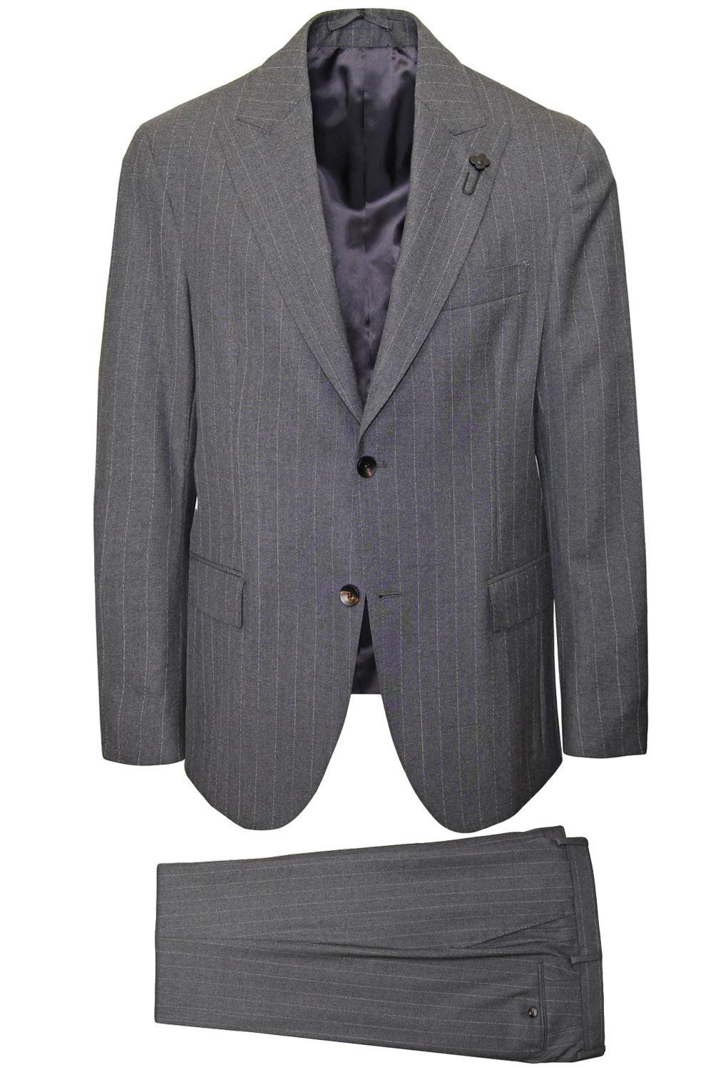 LARDINI Abito gessato in fresco lana LARDINI