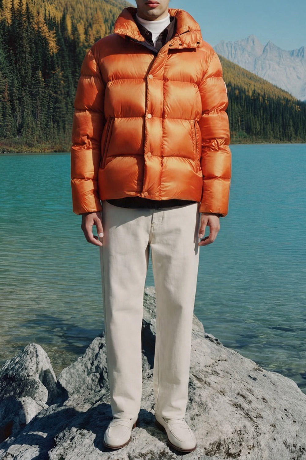 AFTER LABEL Giubbotto Chamonix in nylon lucido