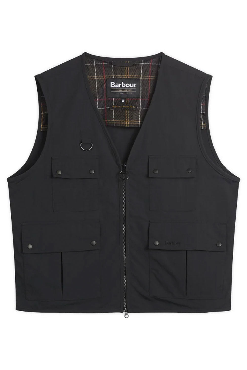 BARBOUR Gilet da pesca a mosca nero