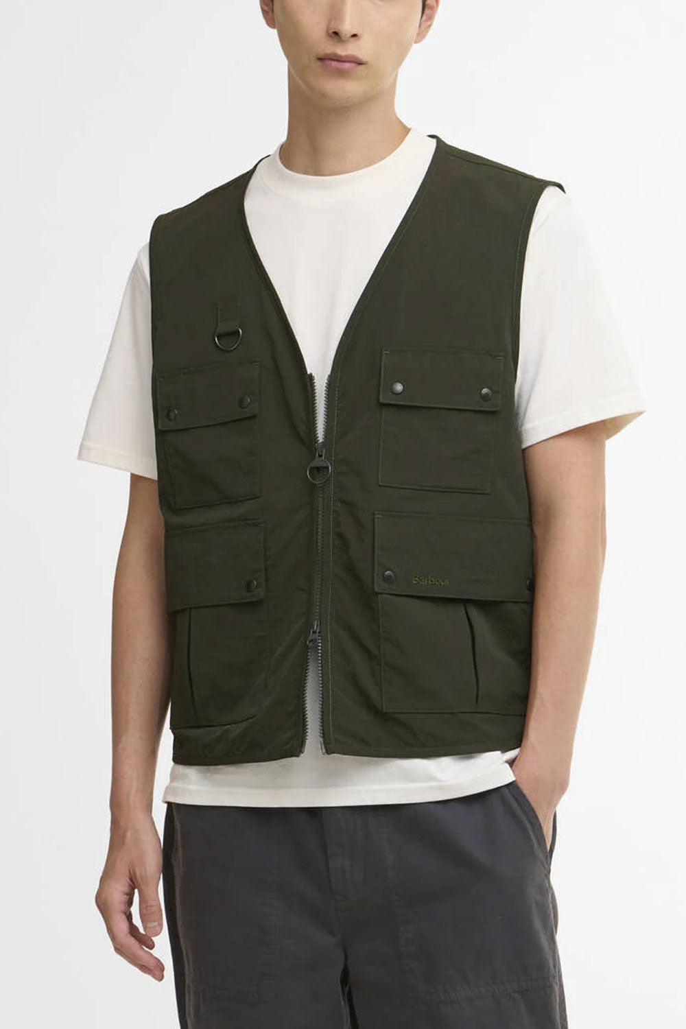 BARBOUR Gilet da pesca a mosca nero