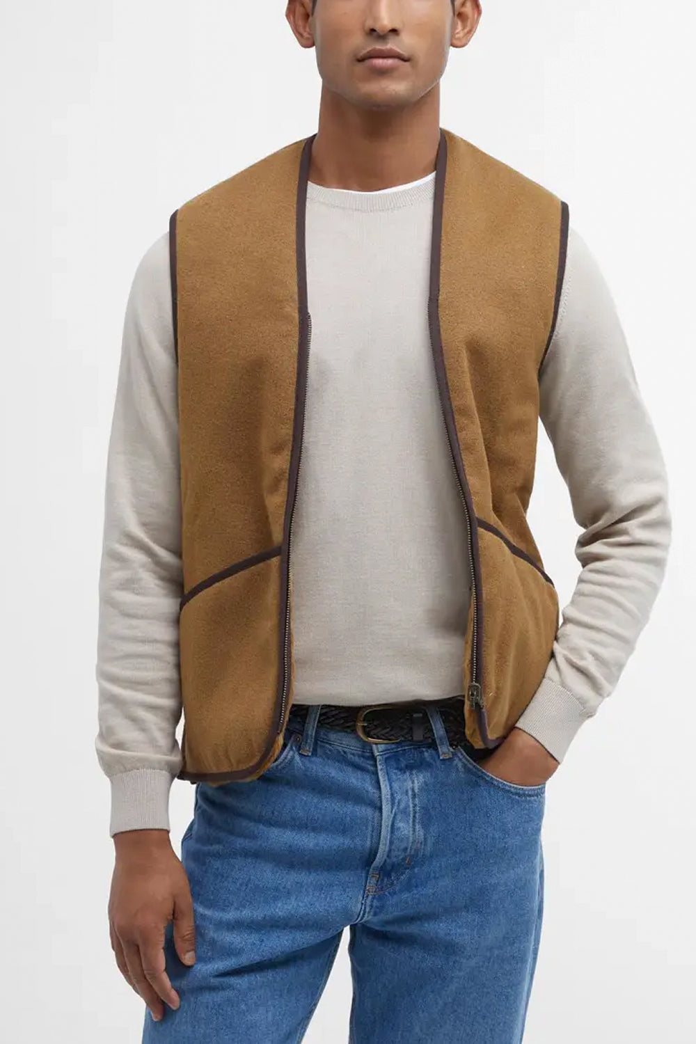 BARBOUR Gilet/fodera in pile caldo con cerniera