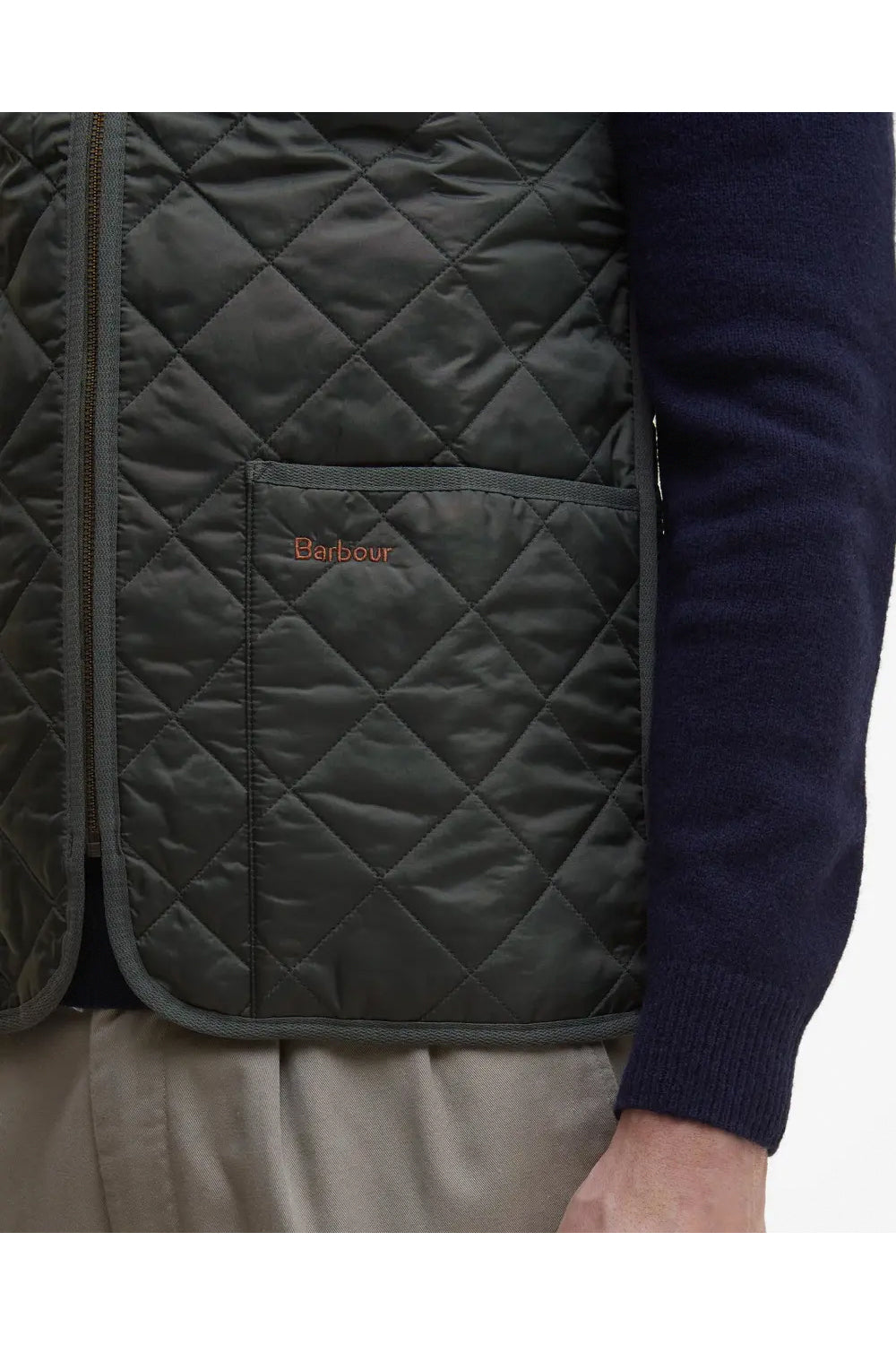 BARBOUR Gilet trapuntato/fodera con zip
