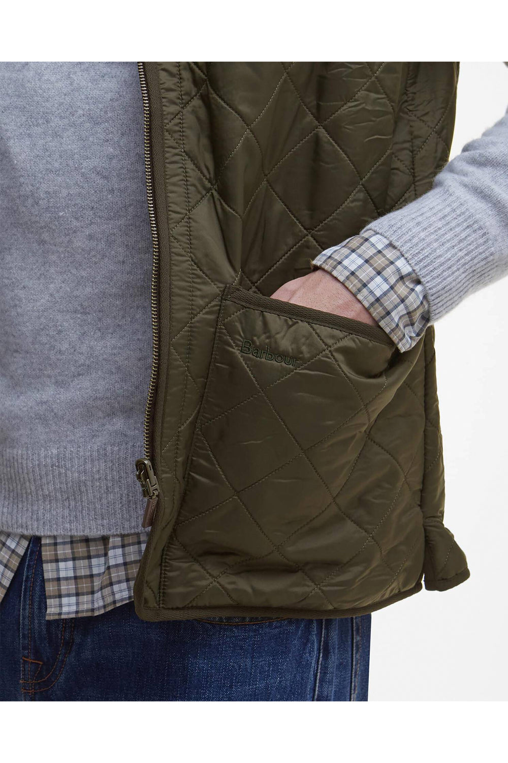 BARBOUR Gilet trapuntato/fodera con zip Polarquilt