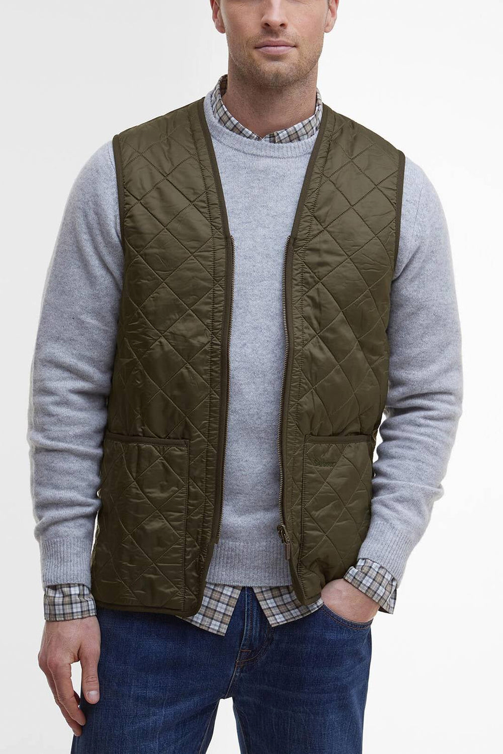 BARBOUR Gilet trapuntato/fodera con zip Polarquilt