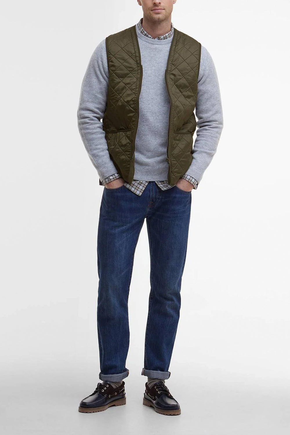 BARBOUR Gilet trapuntato/fodera con zip Polarquilt