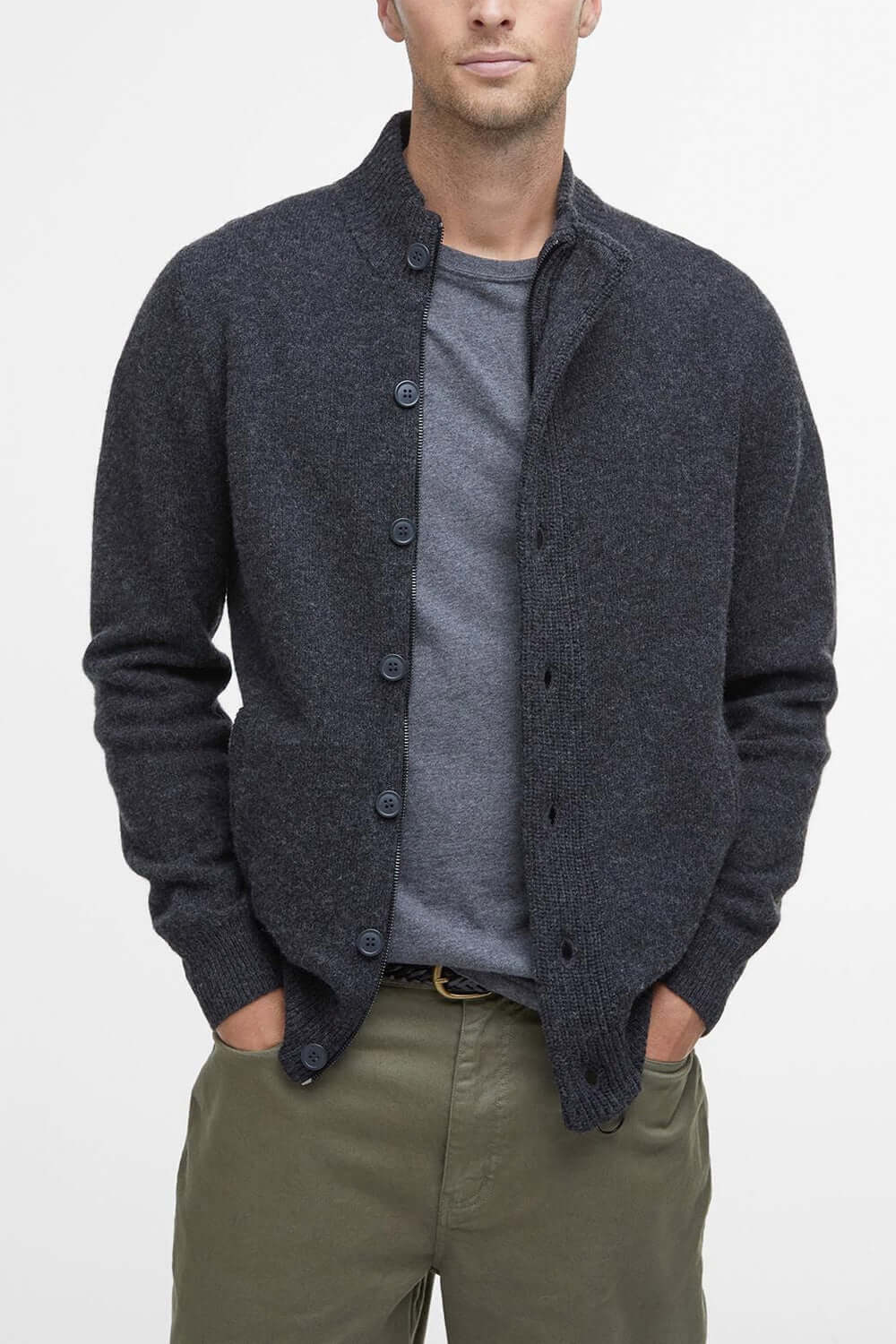 BARBOUR Maglione con zip Patch Uncategorized BARBOUR
