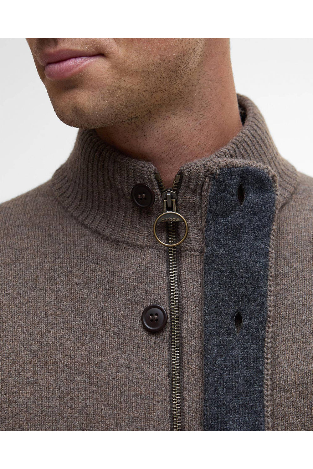 BARBOUR Maglione con zip Patch