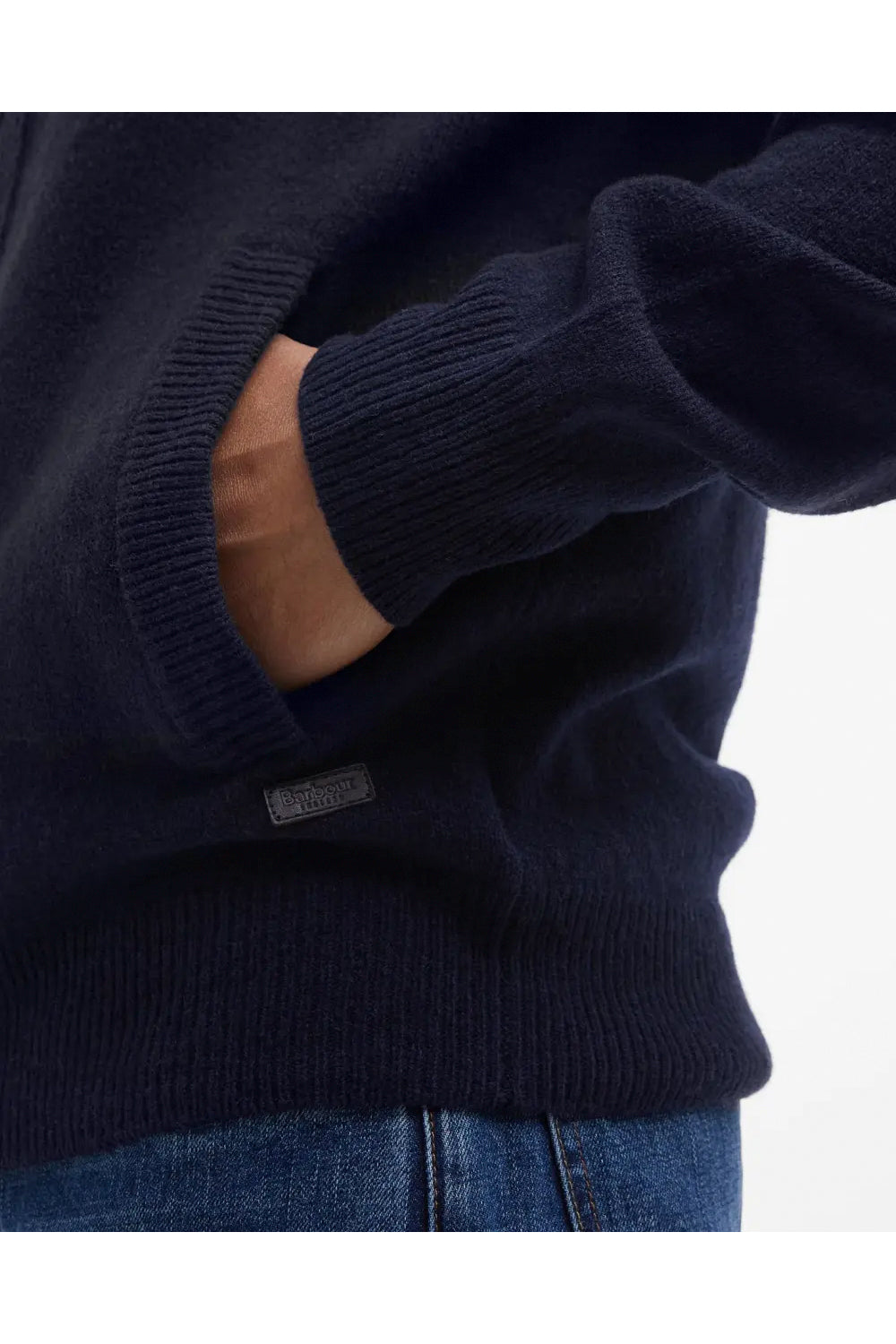 BARBOUR Maglione con zip Patch