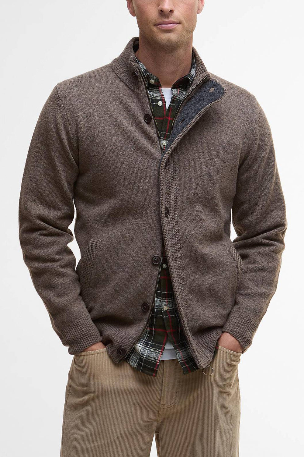 BARBOUR Maglione con zip Patch