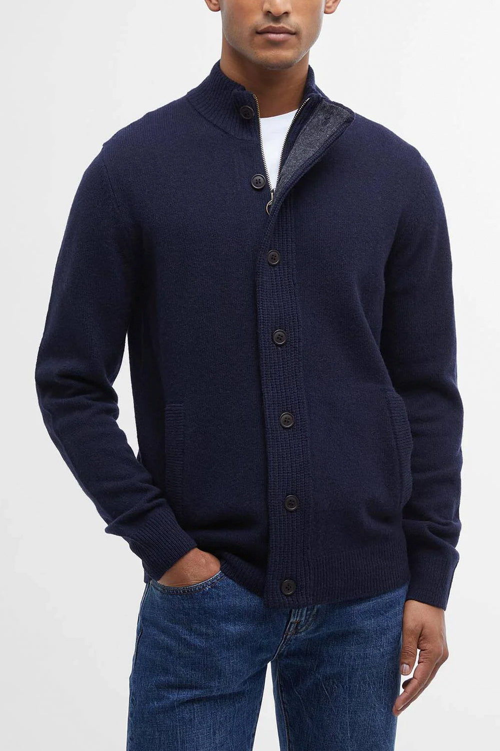 BARBOUR Maglione con zip Patch