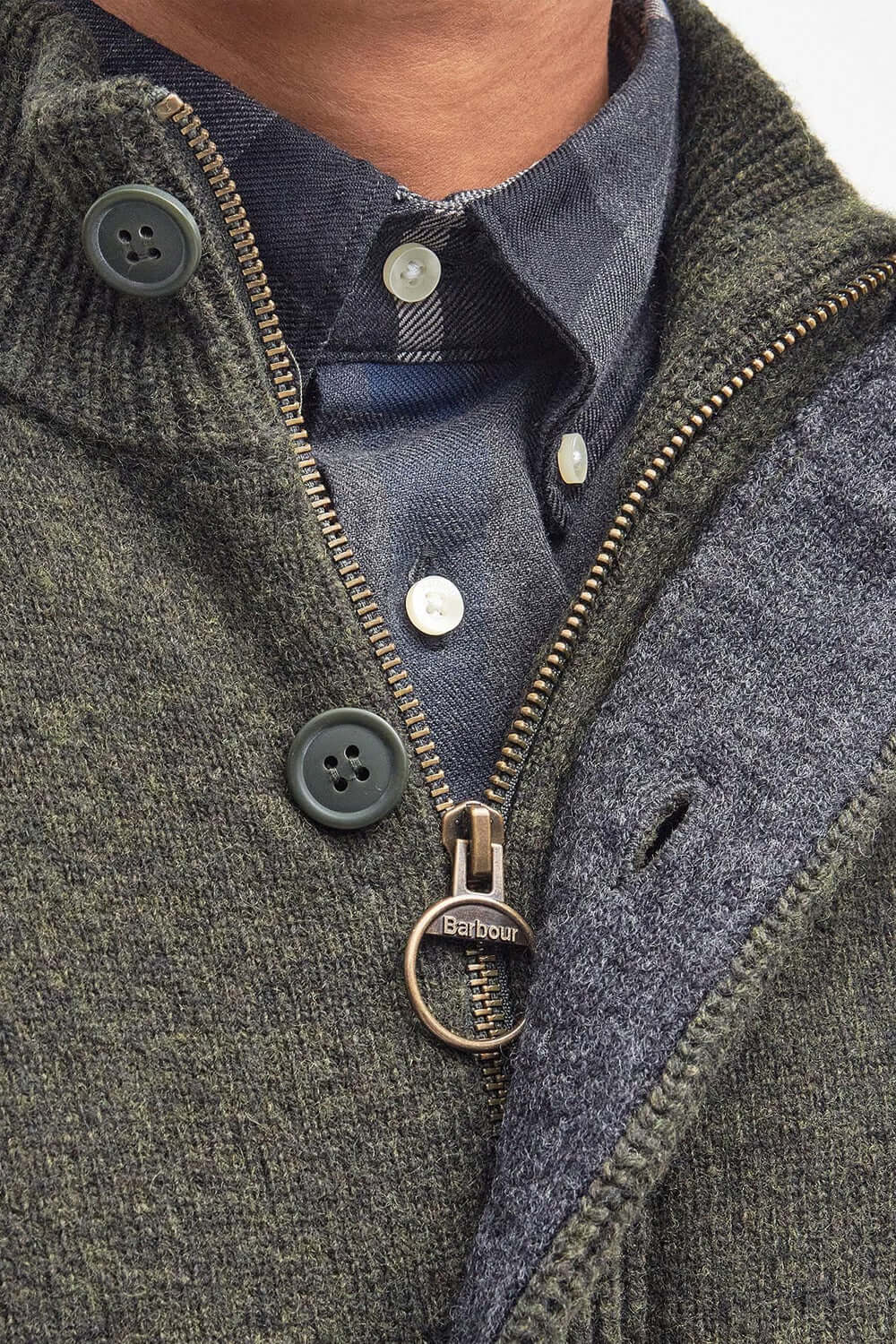 BARBOUR Maglione con zip Patch Uncategorized BARBOUR