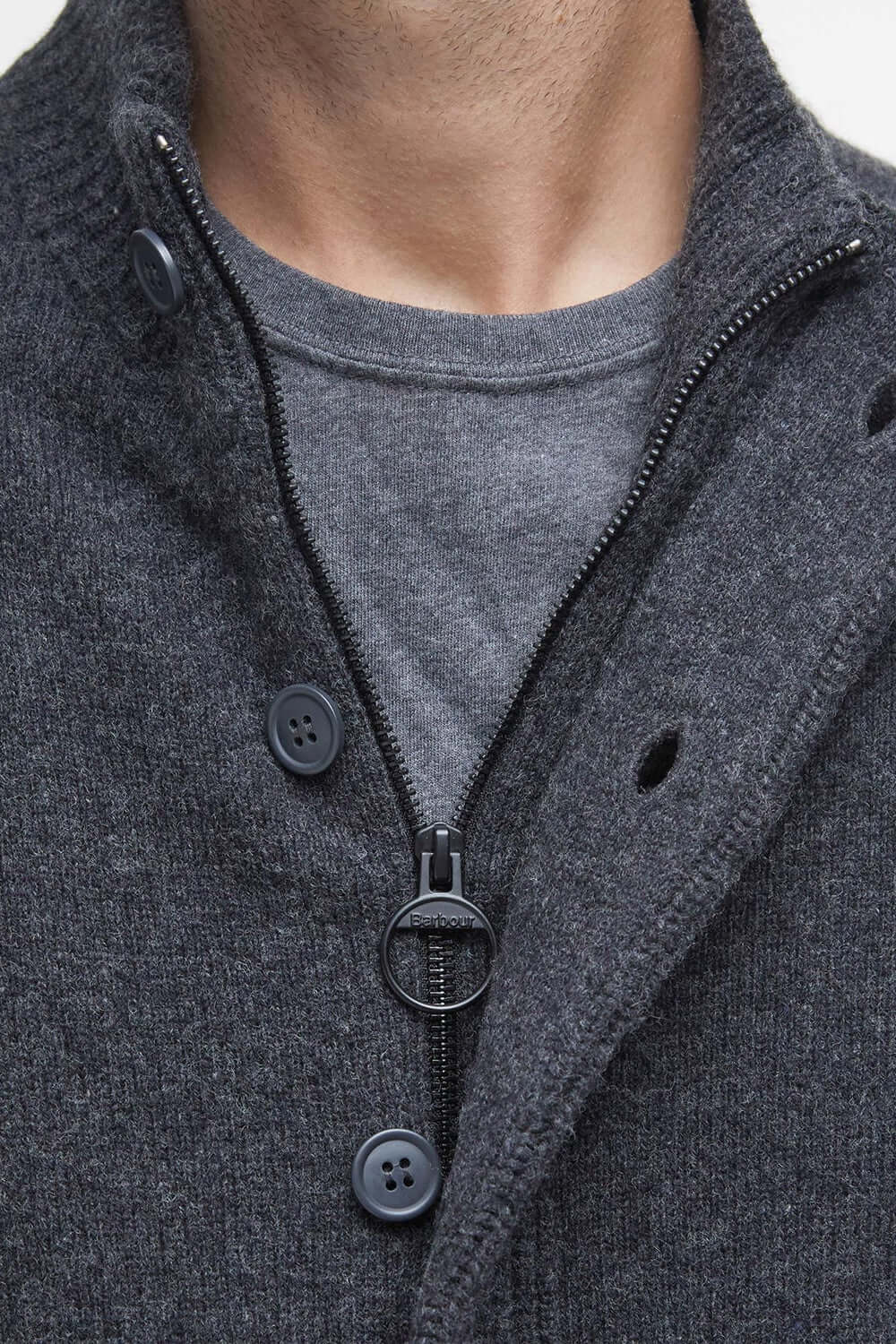 BARBOUR Maglione con zip Patch Uncategorized BARBOUR