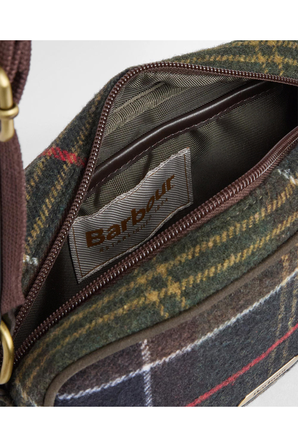 BARBOUR Mini borsa a tracolla Contine in tartan