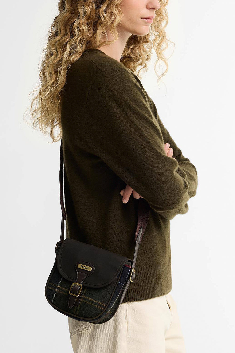 BARBOUR Mini borsa a tracolla Whitley in tartan