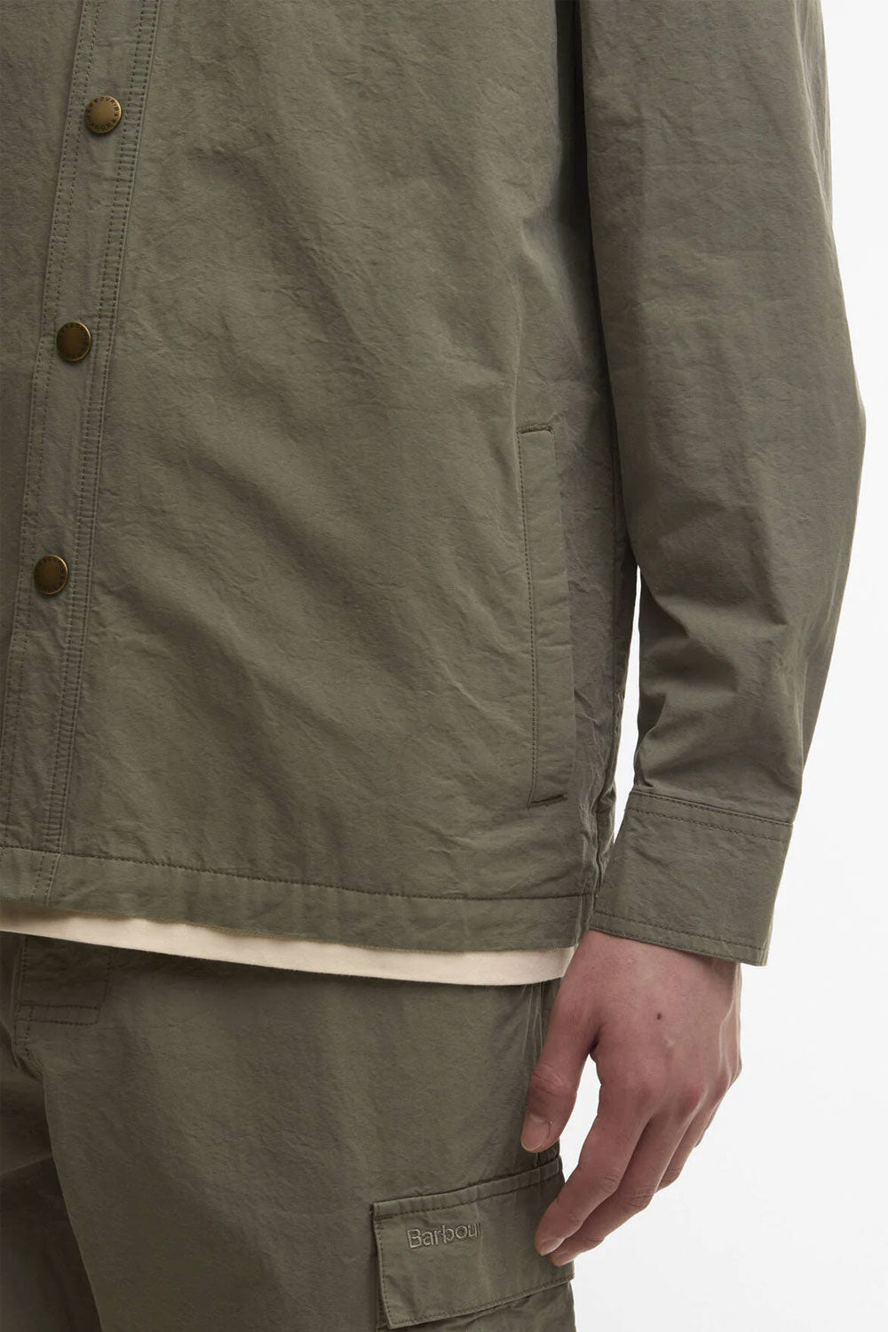 BARBOUR Overshirt Spey in popeline di cotone