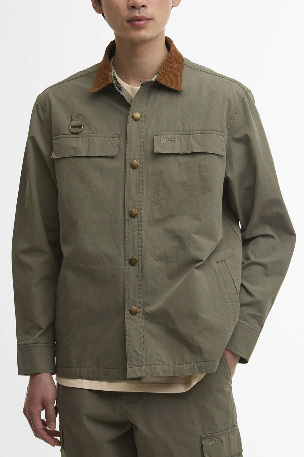 BARBOUR Overshirt Spey in popeline di cotone