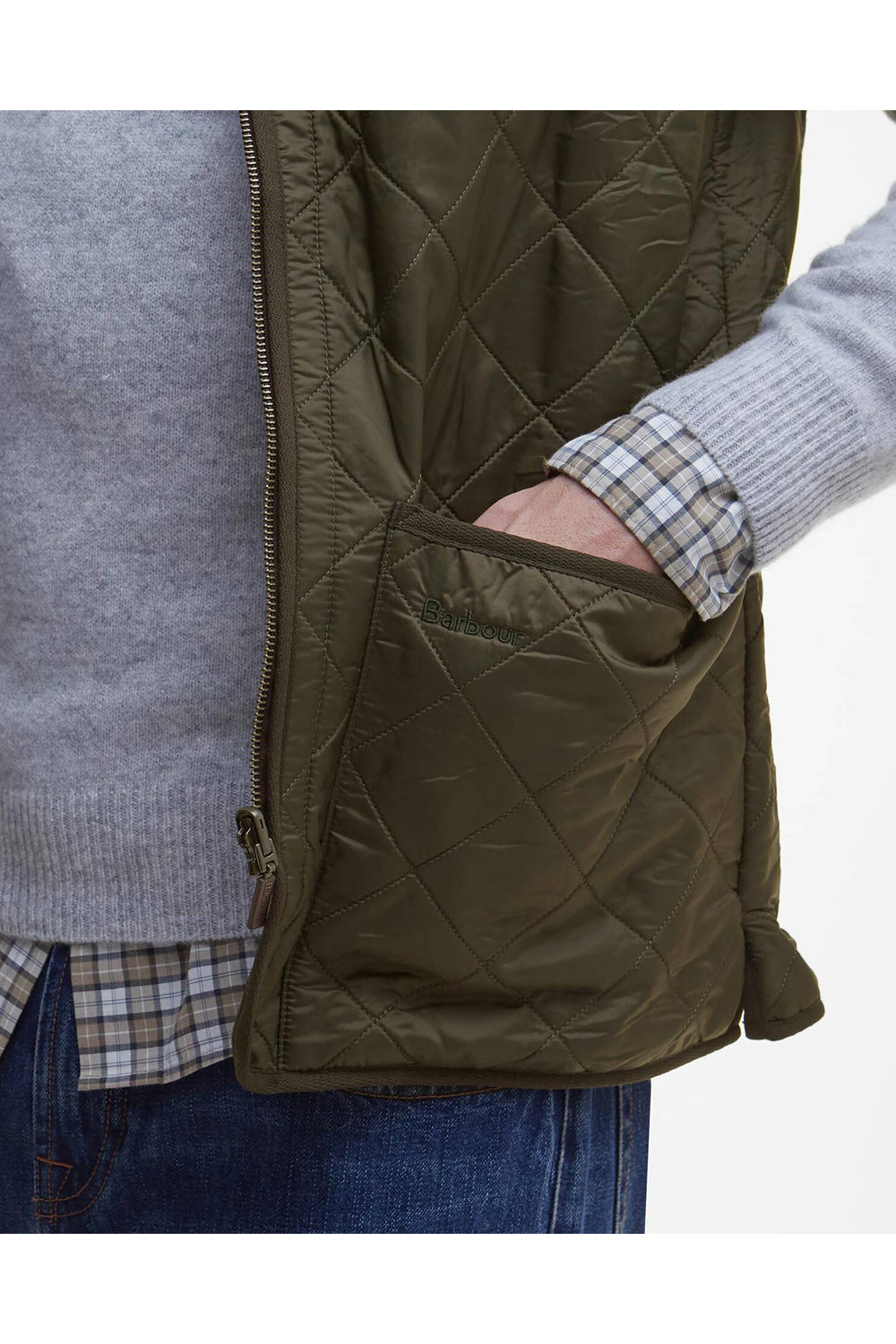 BARBOUR Gilet trapuntato/fodera con zip Polarquilt