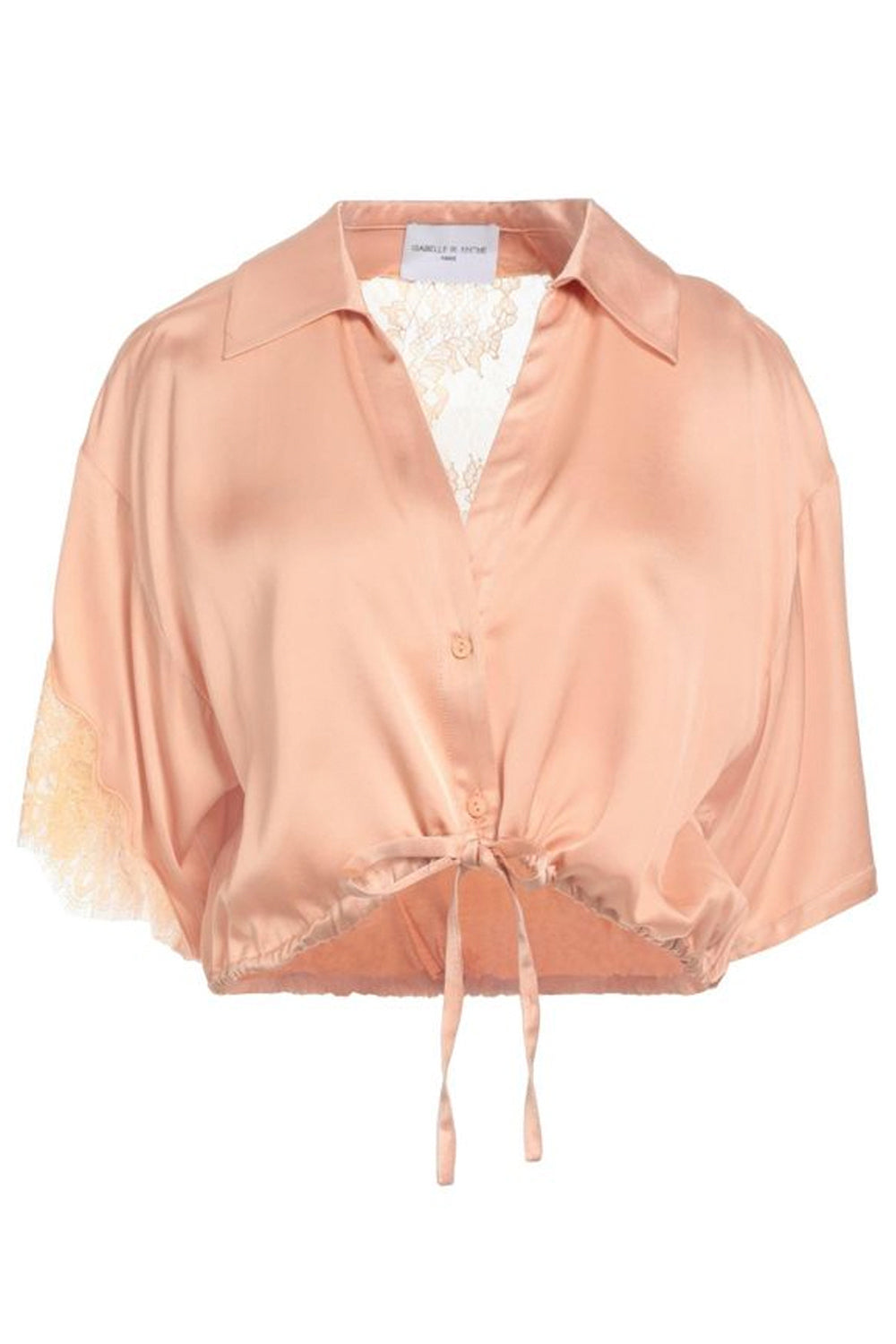 ISABELLE BLANCHE Camicia mezza manica con intarsio ISABELLE BLANCHE