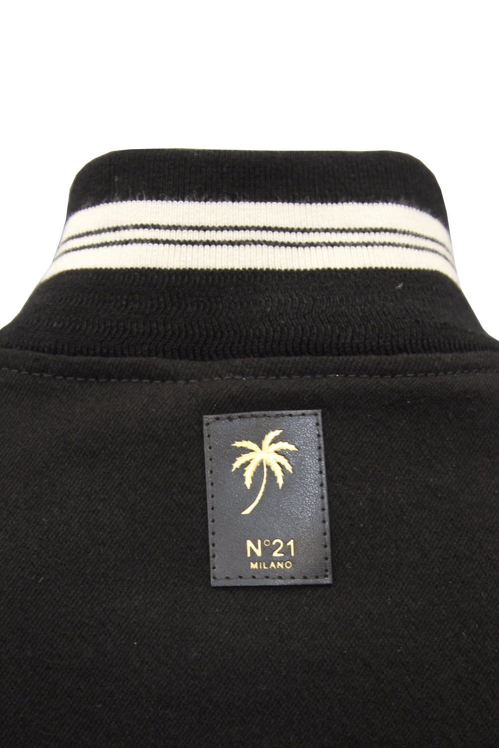 N21 Giubbotto college con maniche in pelle N21