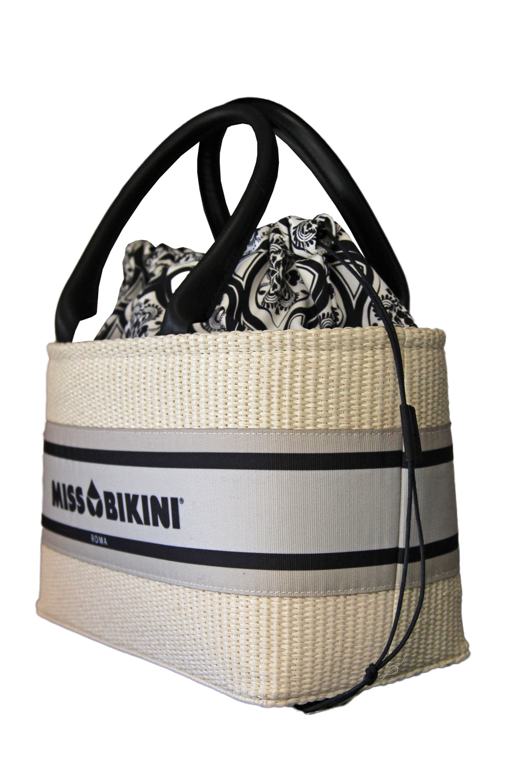 MISSBIKINI Borsa in paglia con fascia logo