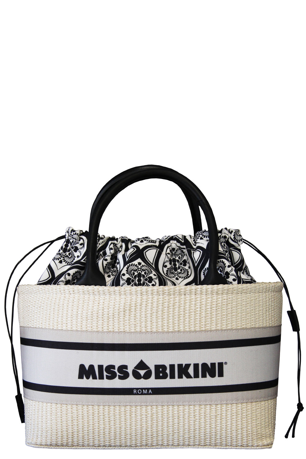 MISSBIKINI Borsa in paglia con fascia logo