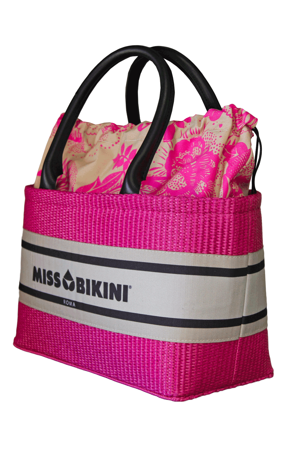 MISSBIKINI Borsa in paglia con fascia logo