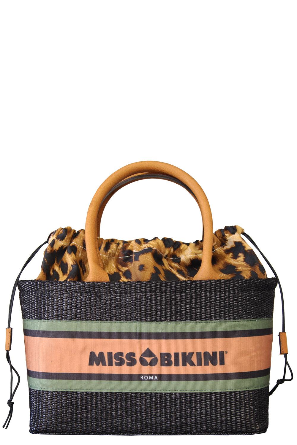 MISSBIKINI Borsa in paglia con fascia logo