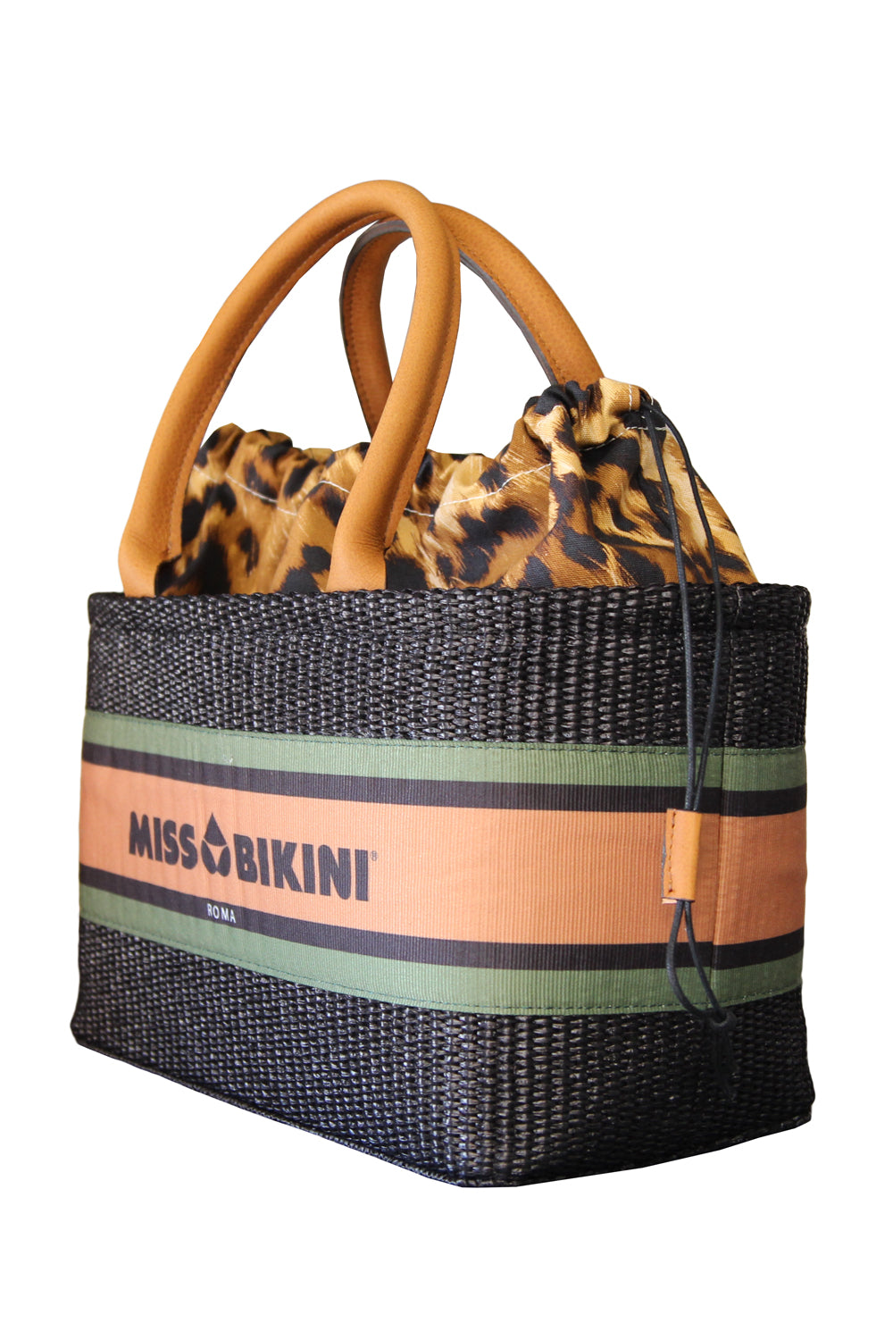 MISSBIKINI Borsa in paglia con fascia logo