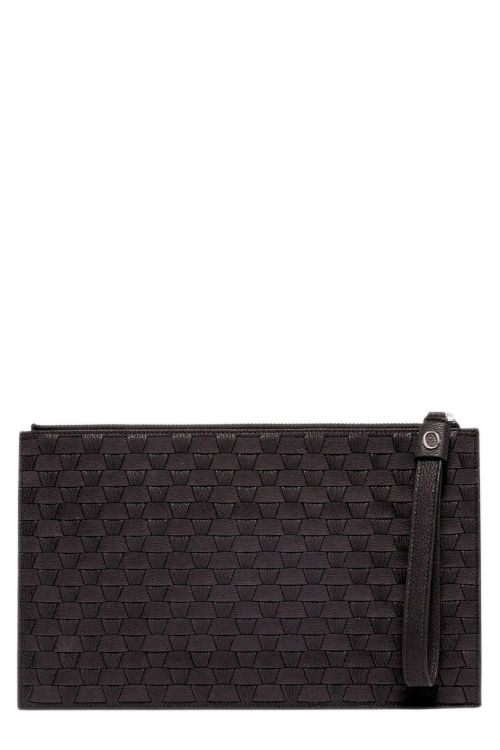 Busta grande Chevrette Woven in pelle con polsiera